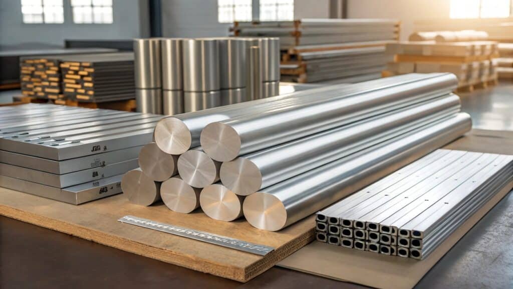 A comparative chart showing graphs of tensile and yield strength for 6061-T6 and 7075-T6, clearly illustrating 7075's higher strength.